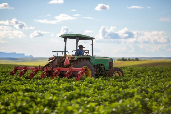 View of a tractor in the field of JTF Madagascar