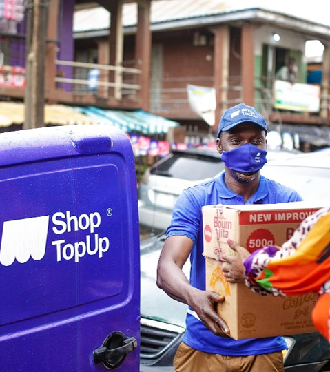 Person delivering a package